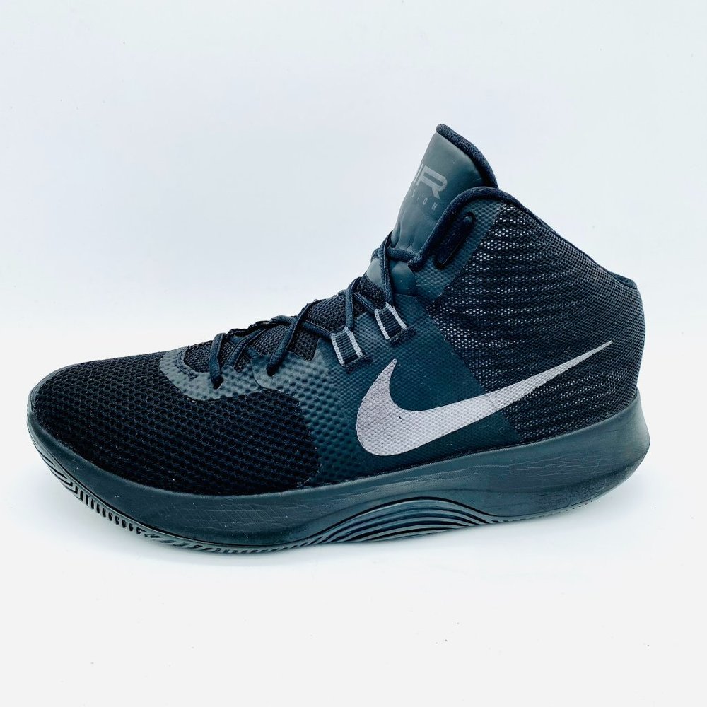 Nike Mens Air Precision NBK ‘Black Gray’ Basketball Shoes 898452-001 Size 10